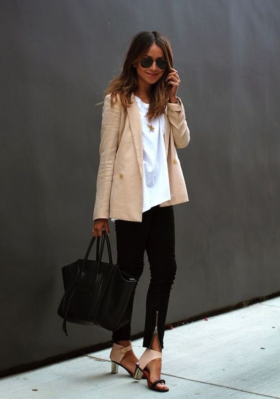 outfits blazer beige